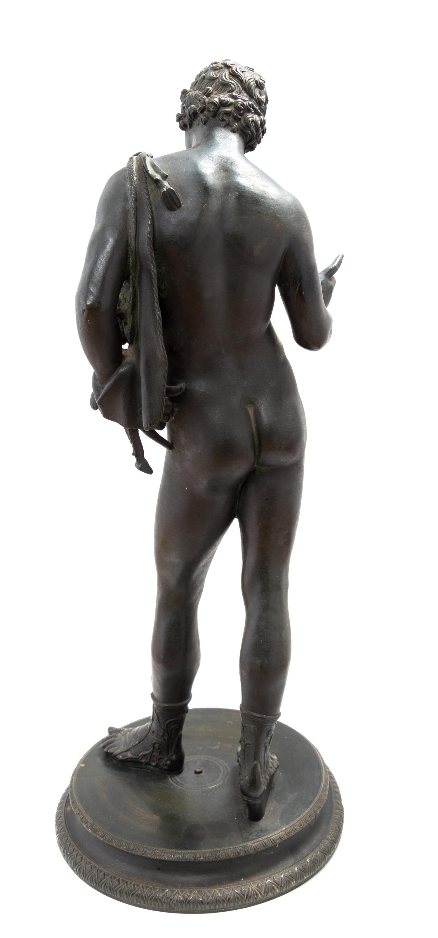 A Grand Tour Bronze Figure of Narcissus (Late 19th/Early 20th Century)