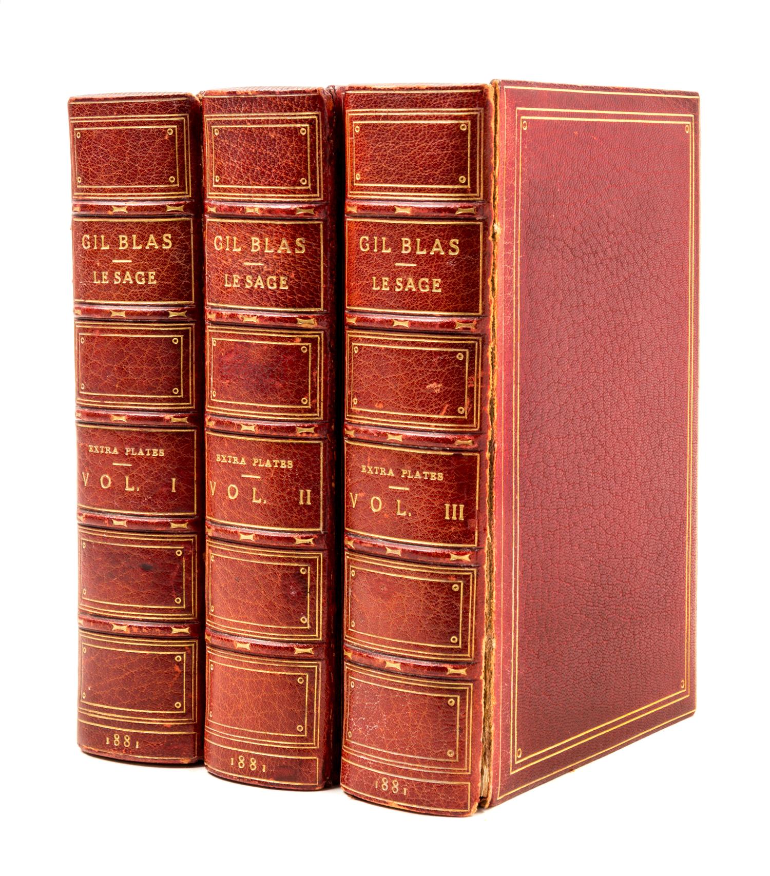 (BAYNTUN) LE SAGE, ALAIN RENE. The Adventures of Gil Blas. London, 1881. 3 vols. Extra-illustrated
