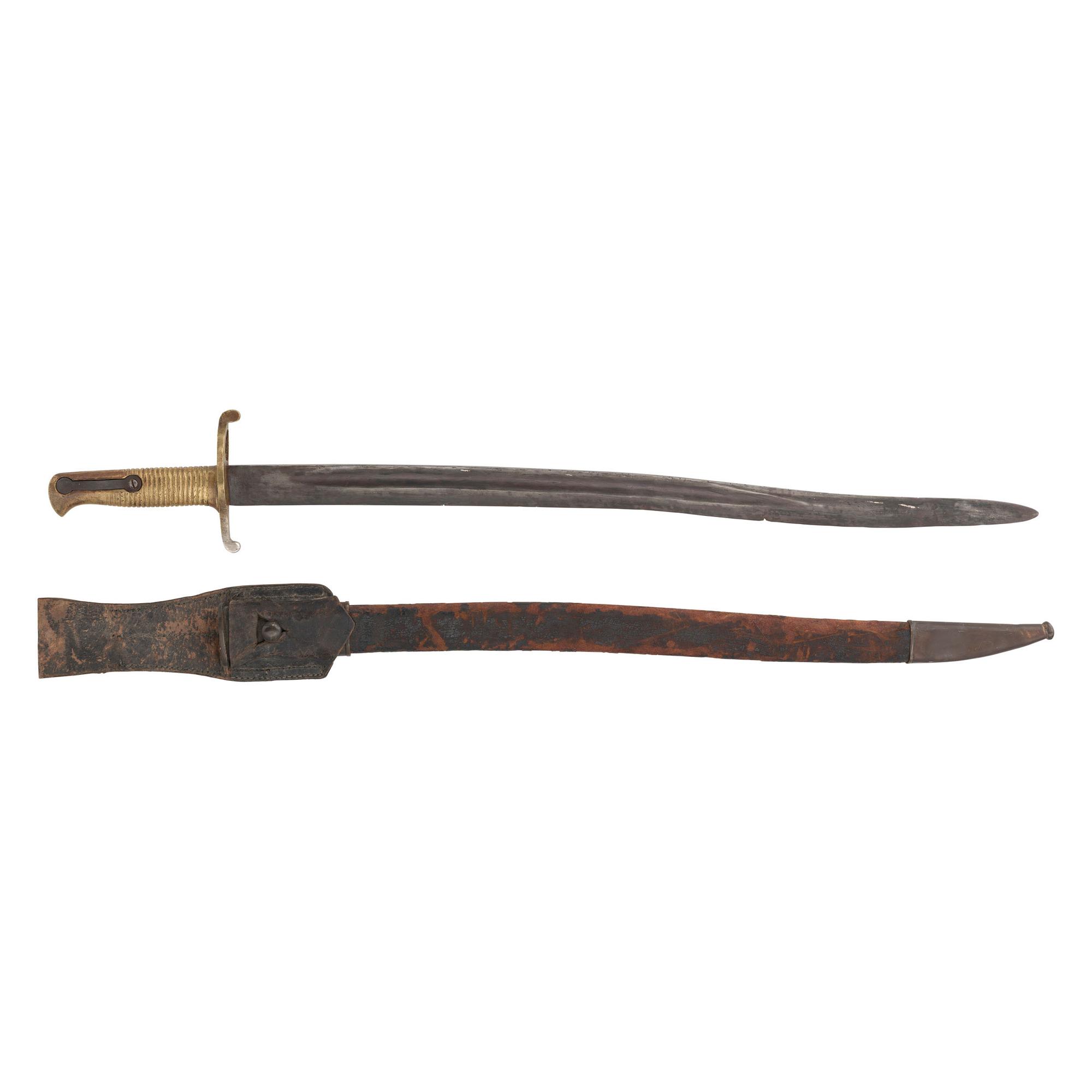 Confederate Saber Bayonet Attributed to Leech & Rigdon with Cook & Brother Type Hilt
