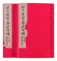 [CHINESE WOODBLOCK PRINT] Beiping Rong Bao Zhai Shi Jian Pu (Beiping Rong Bao Zhai Poetry Letter Paper) . Beijing: Rong Bao Zhai, 1935. 1935年版《北平榮寶齋詩箋譜》木版水印一函兩冊