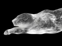 A Pair of Lalique Zelia Panther Sculptures