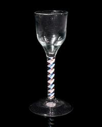 A Red and Blue Color Twist Wine Glass