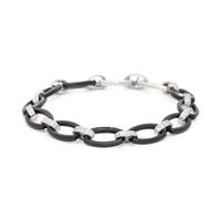 ART DECO, PLATINUM, ONYX AND DIAMOND BRACELET