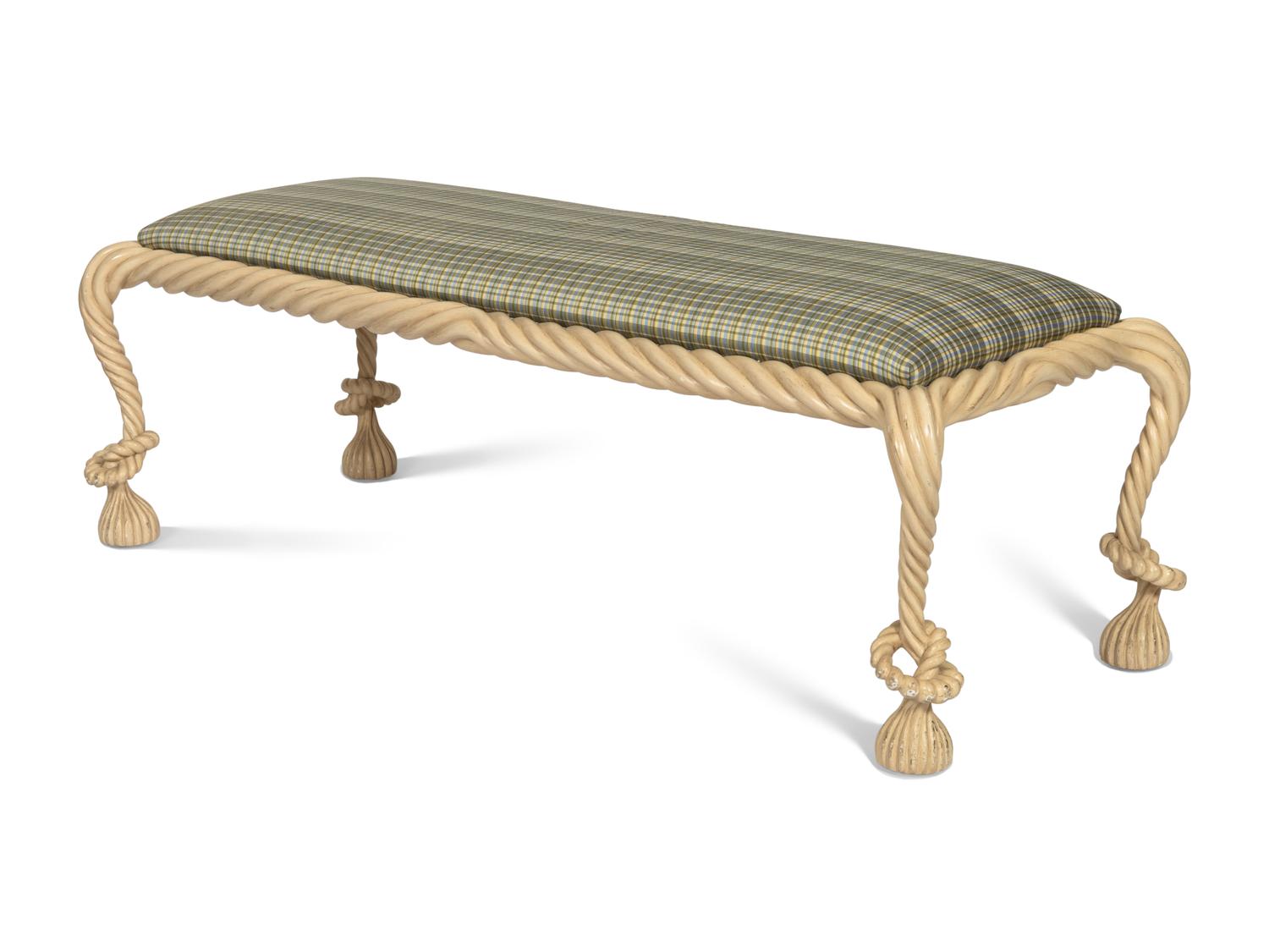 A Napoleon III Style Rope-Twist Bench