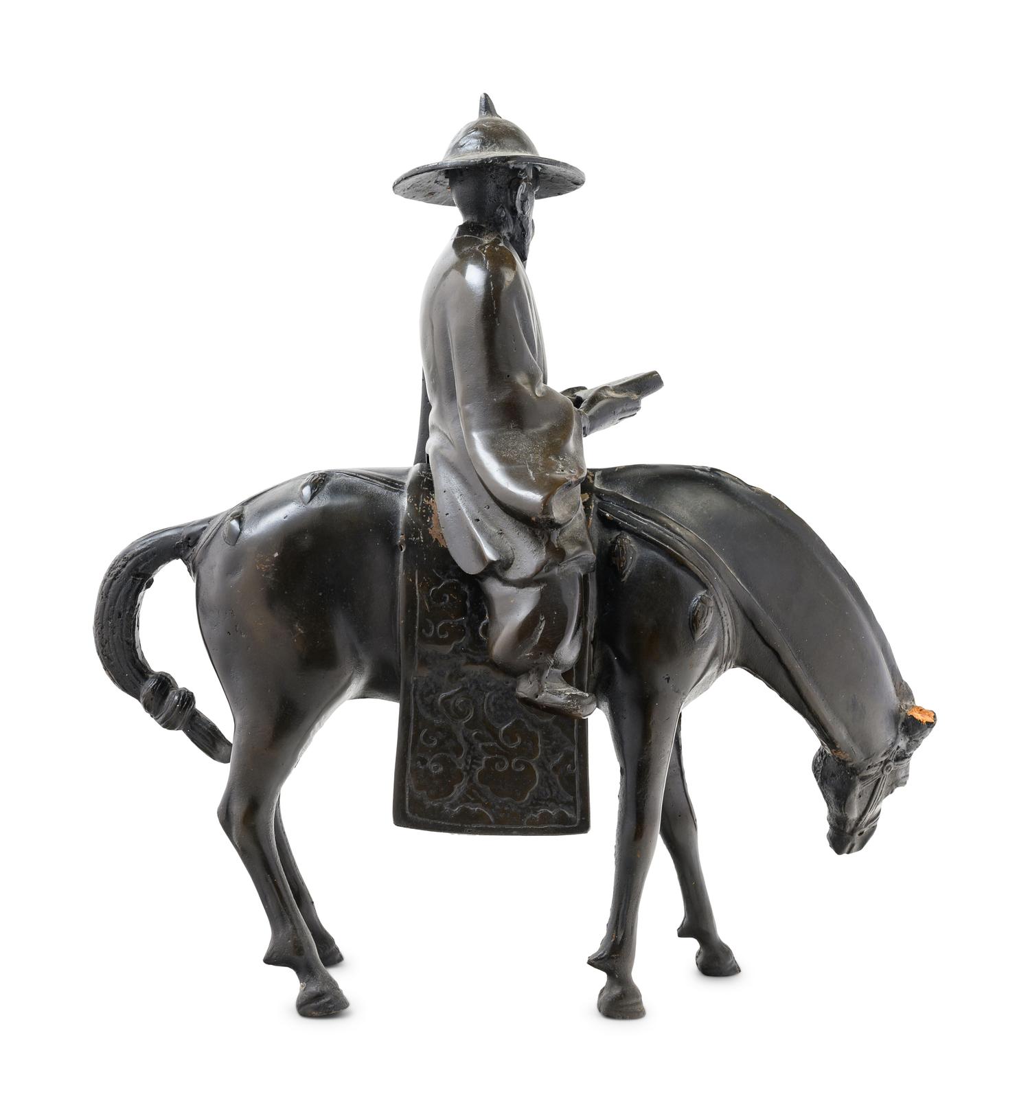 A Japanese Cast Metal Figural Group