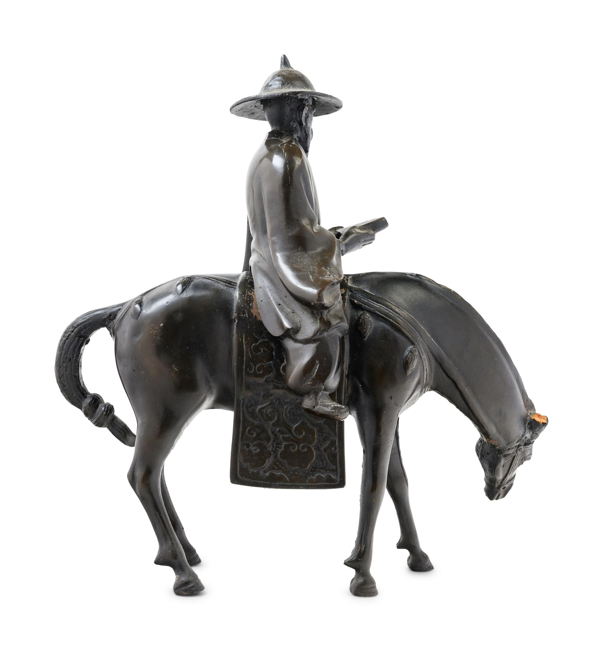 A Japanese Cast Metal Figural Group