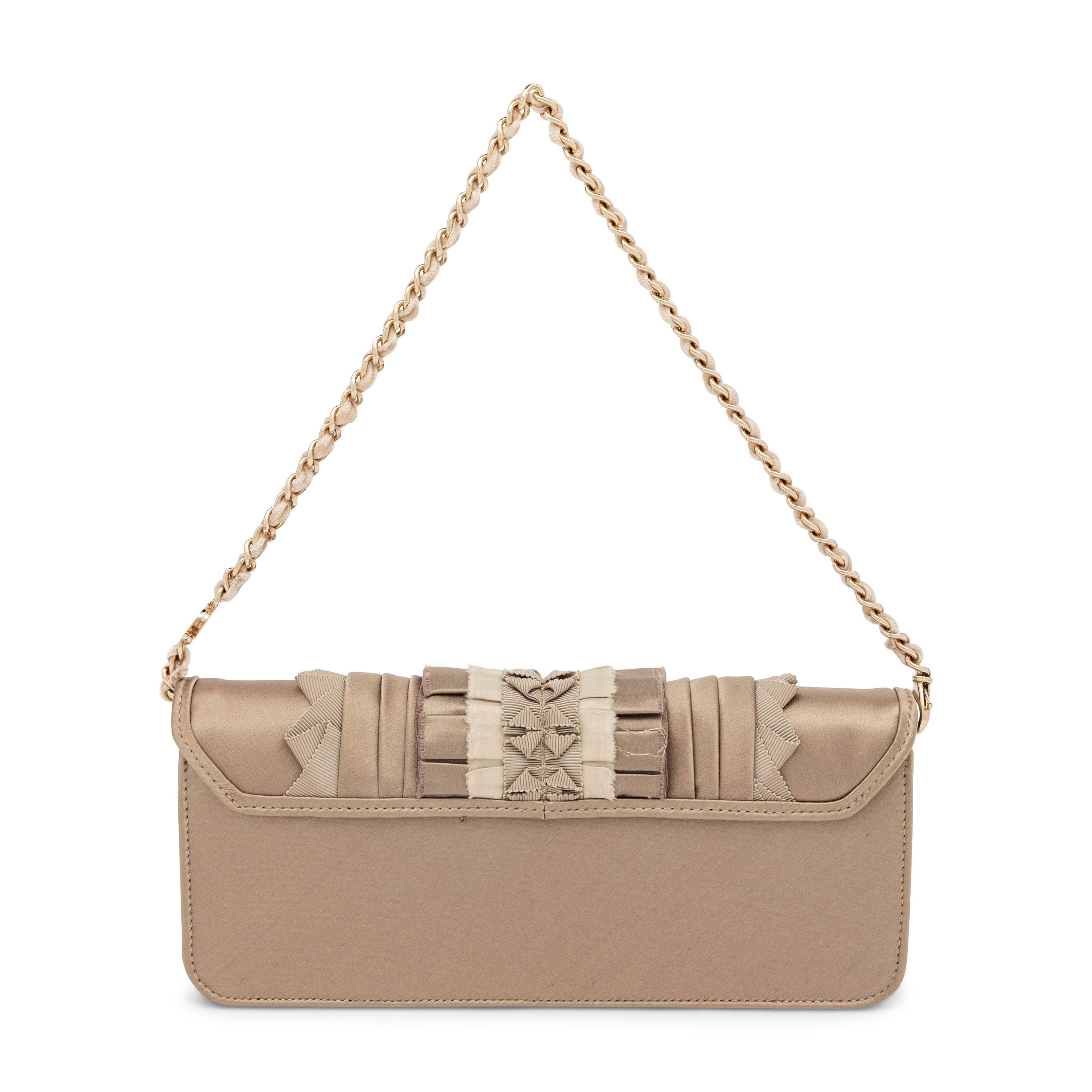 Chanel, Taupe Satin & Ribbon Handbag