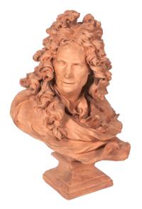 A Plaster Bust of a Man Height 28 inches.