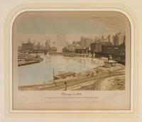 (CHICAGO) VARIN, RAOUL. A group of four original color aquatints, depicting various views of Chicago, various dates. Framed.