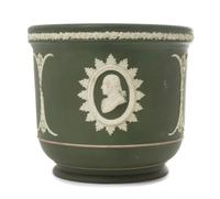 A Wedgwood Jasperware Washington Jardiniere Height 7 1/8 x diameter 8 inches.