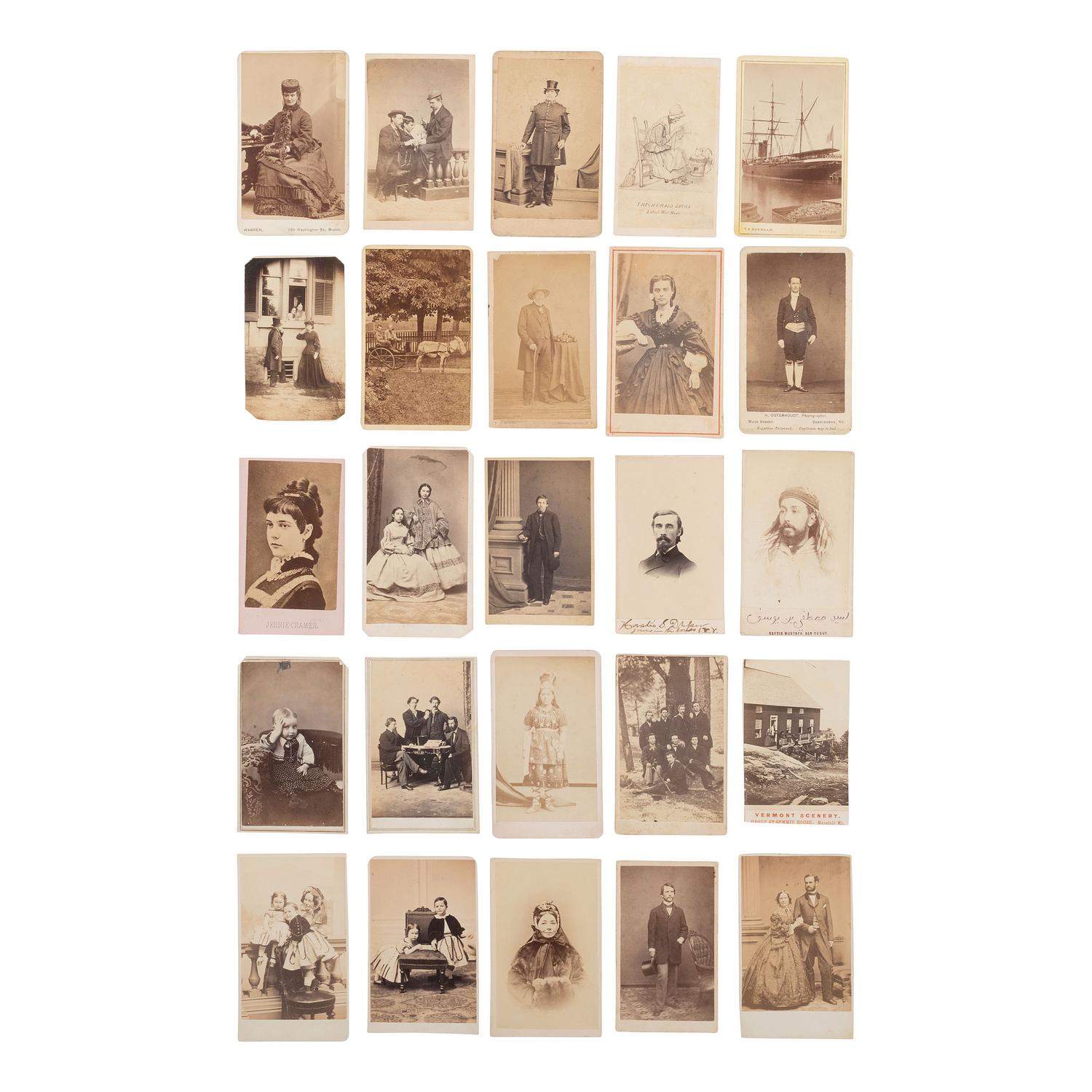 [Early Photography] Group of 80 Carte de Visites of American and European Subjects