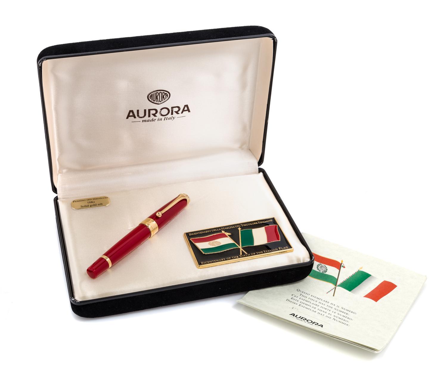An Aurora Bicentenary of the Italian Flag Limited Edition Fountain Pen