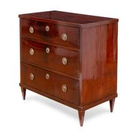 A North European Neoclassical Style Mahogany Chest of Drawers