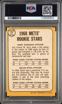 A 1968 Topps Nolan Ryan Rookie Baseball Card No. 177 (PSA 3 VG)