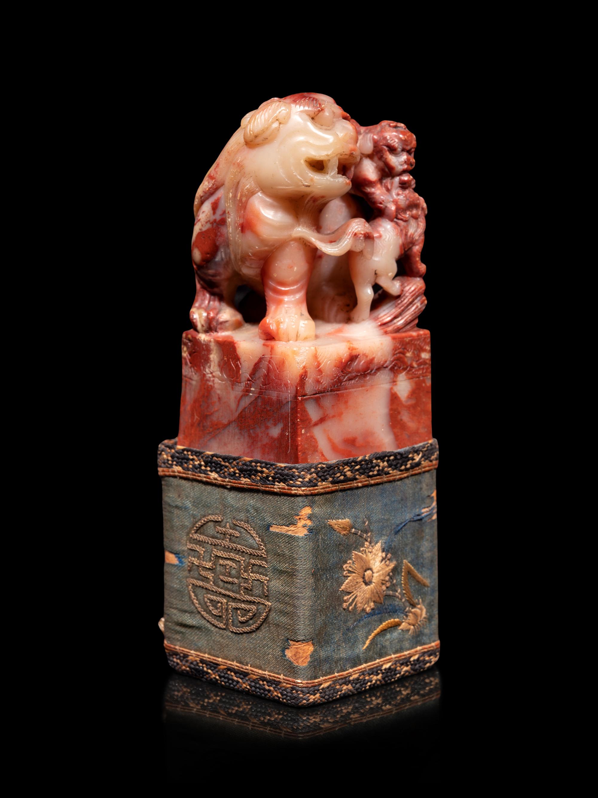 Two Chinese Carved Hardstone Articles and A Carved Soapstone Seal
