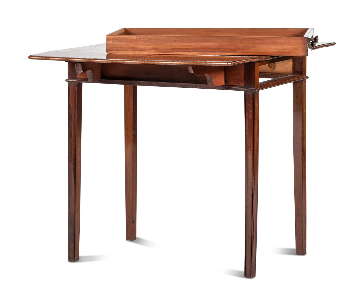 A Federal Style Mahogany and Burlwood Veneered Pembroke Table