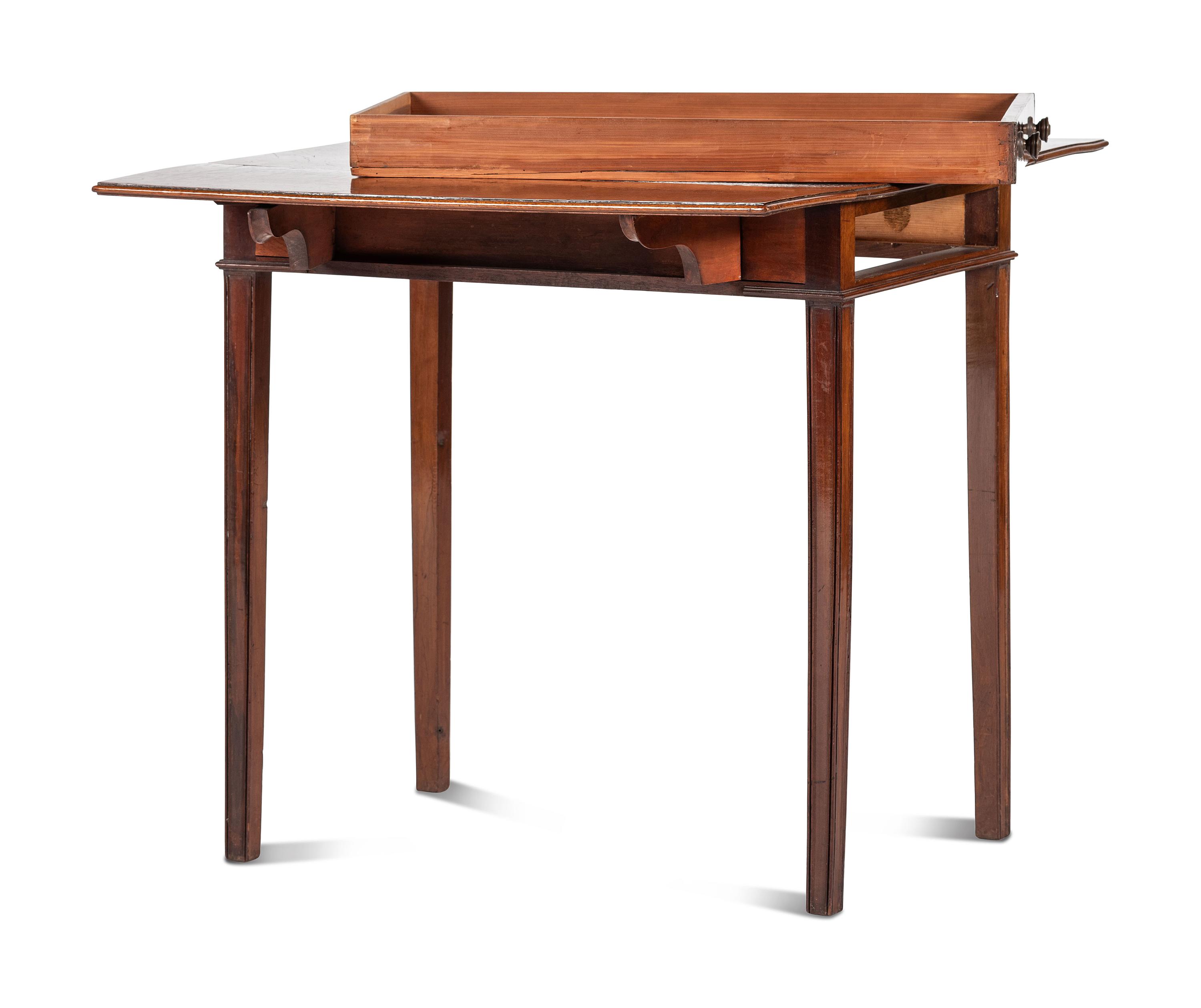 A Federal Style Mahogany and Burlwood Veneered Pembroke Table