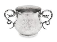 A Victorian Silver Caudle Cup
