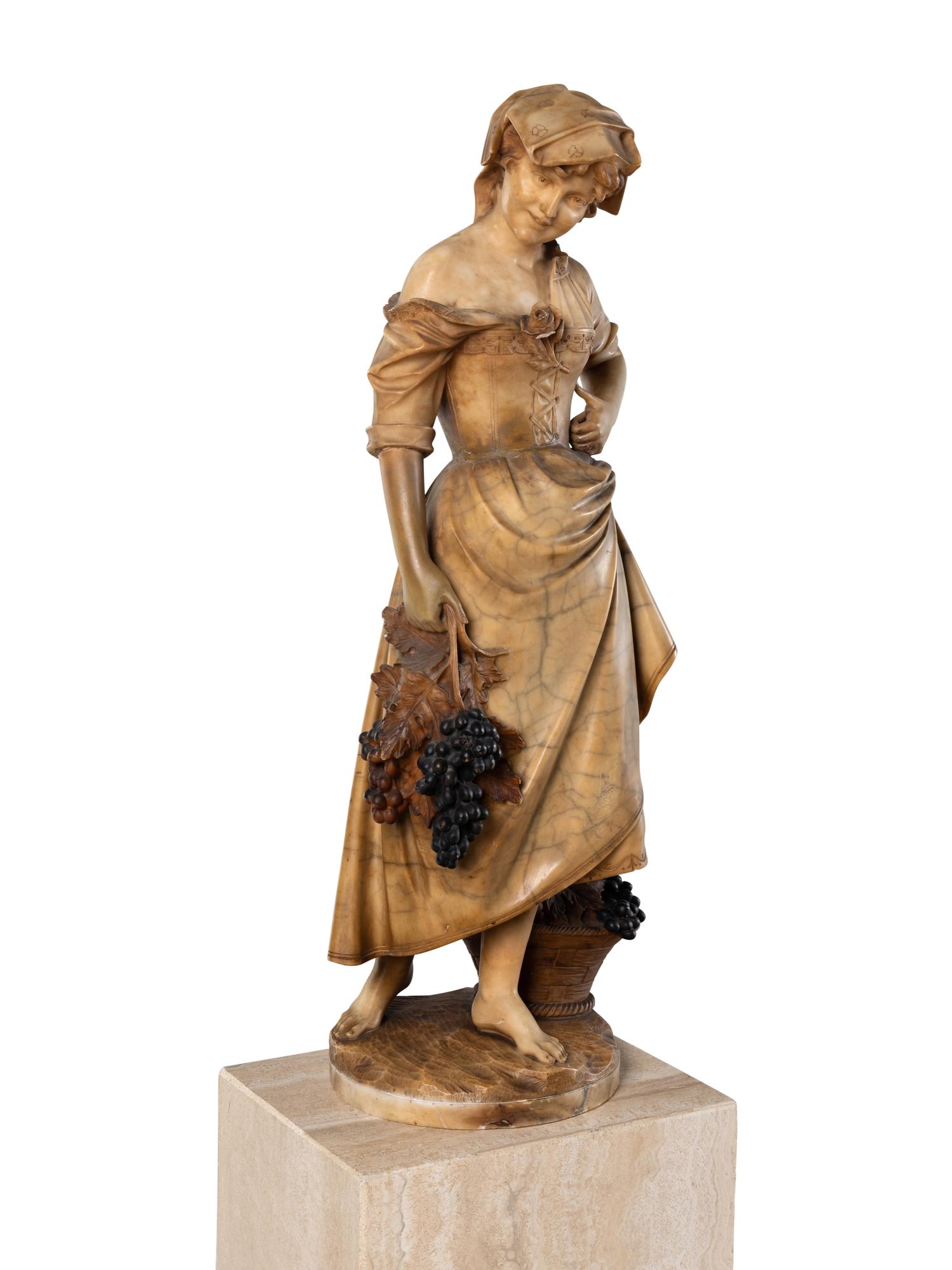 An Italian Carved Alabaster Sculpture