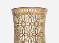 A Pair of Royal Crown Derby Reticulated Bone China Spill Vases, UK, circa 1883