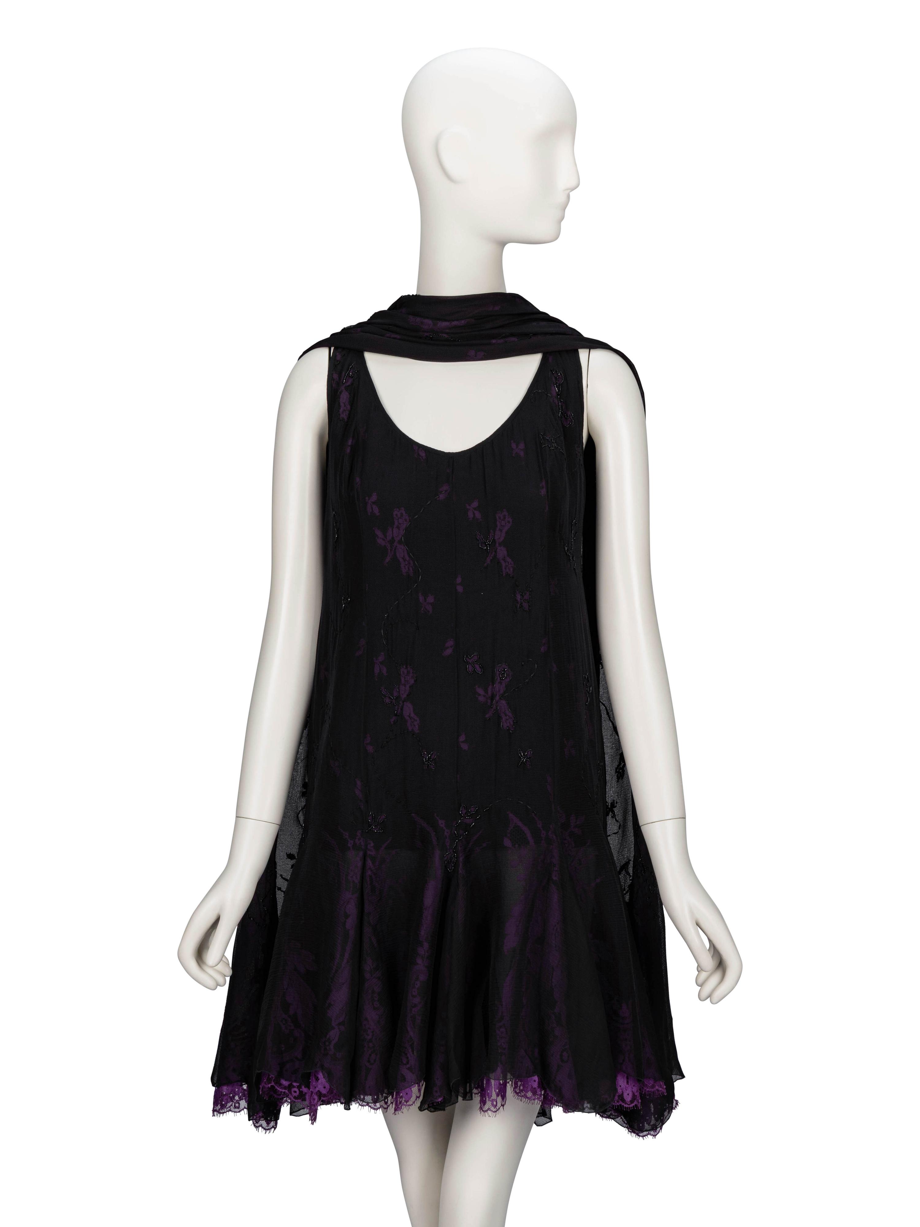 Carven Haute Couture, Layered Cocktail Dress & Matching Wrap