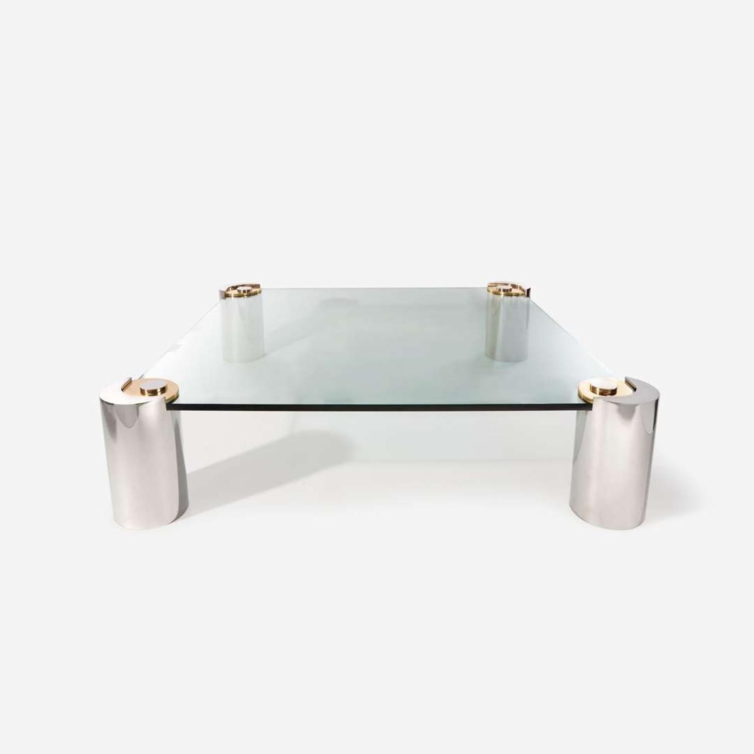 Karl Springer A "Sculpture Leg" Coffee Table, circa 1980