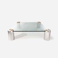 Karl Springer A "Sculpture Leg" Coffee Table, circa 1980