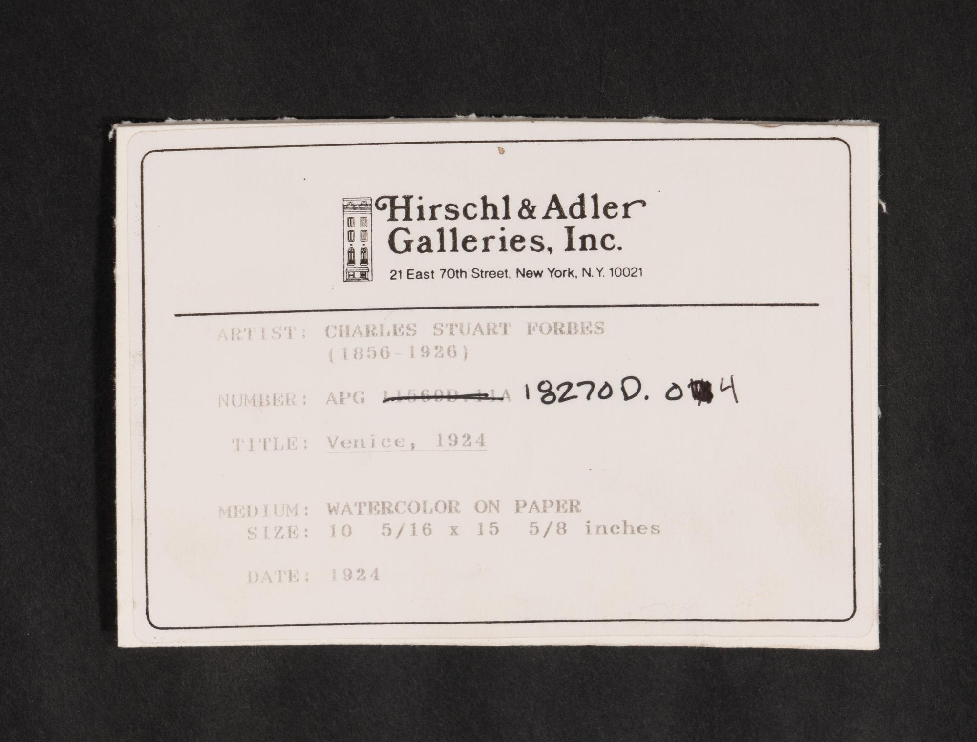 Venice , 1924