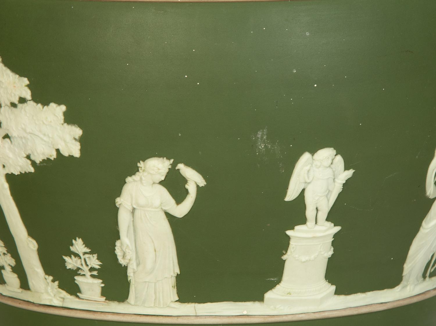 A Group of Five Porcelain Jardinières or Cache Pots