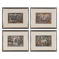 Marcel Gromaire (French, 1892-1971) — Les Quatre Saisons ( Preparatory Studies for Tapestries; A Group of 4 Works), 1939-1941