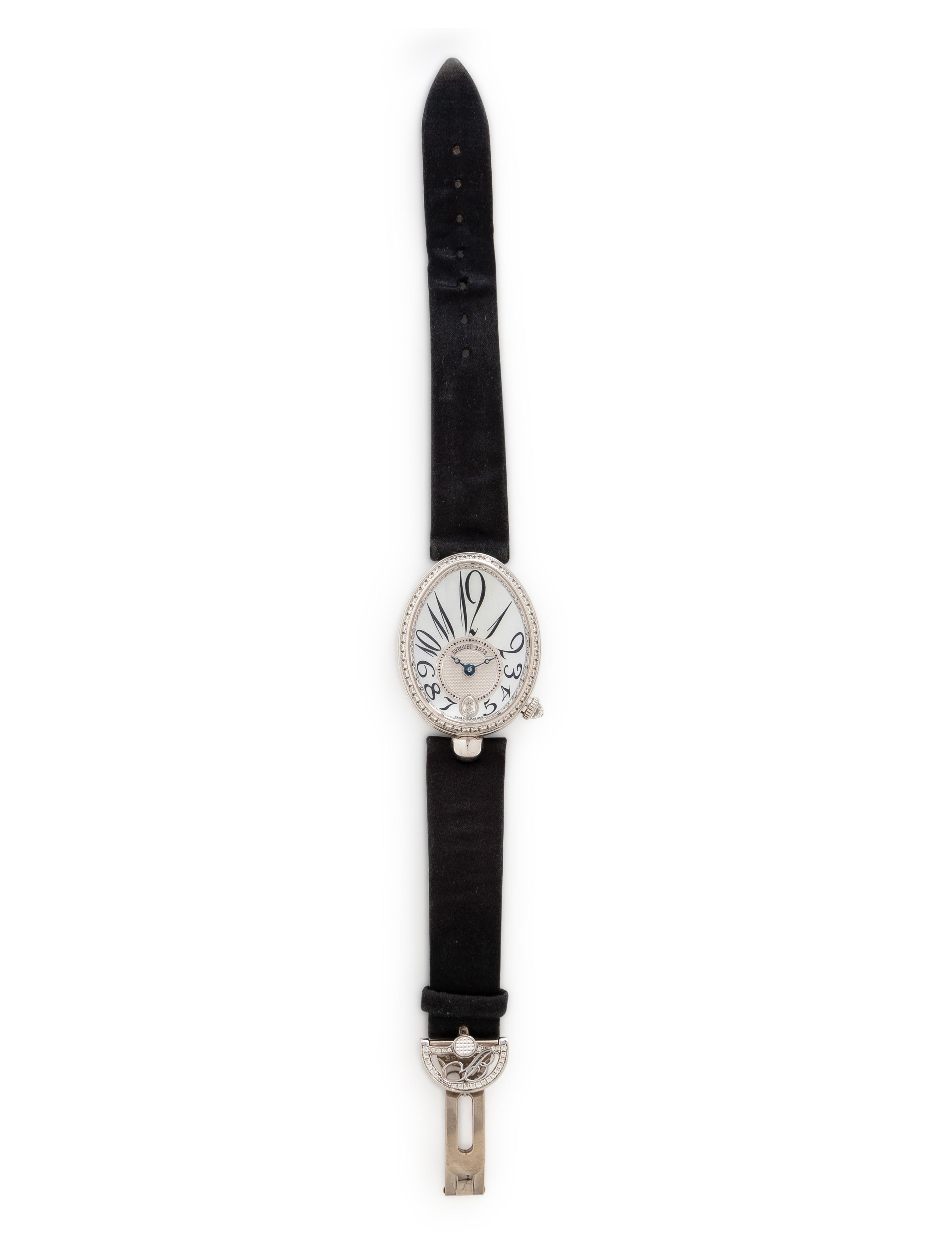 BREGUET, REF. 8918 18K WHITE GOLD AND DIAMOND 'REINE DE NAPLES' WATCH WITH BREGUET DEPLOYANT BUCKLE