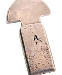 Tufa Cast Silver Figural Pendants, with Inlay