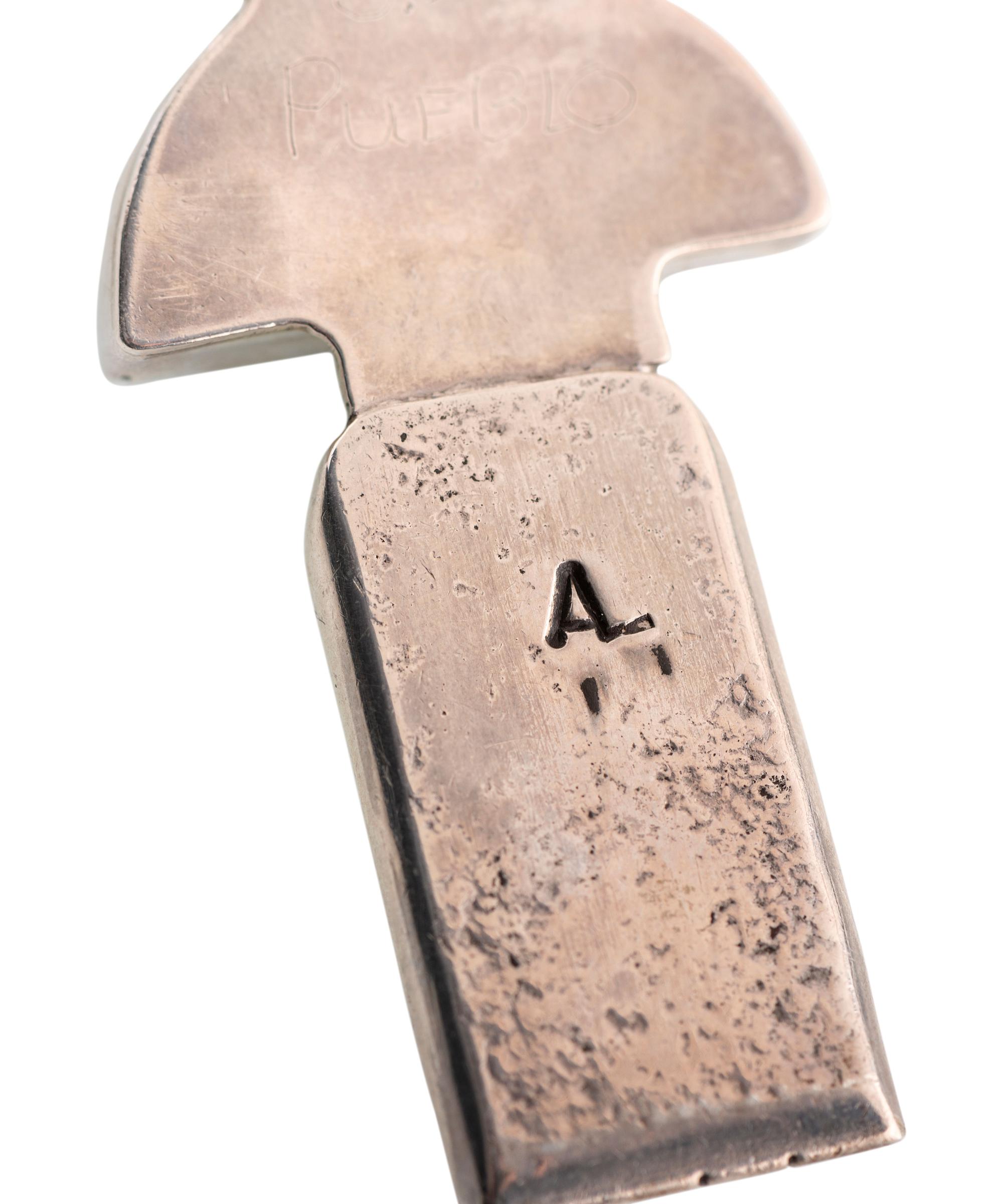 Tufa Cast Silver Figural Pendants, with Inlay