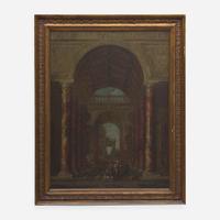 Attributed to Jacob Ferdinand Saeys (Flemish, 1658–D.C. 1725) Figures in a Palace Interior (Capriccio)