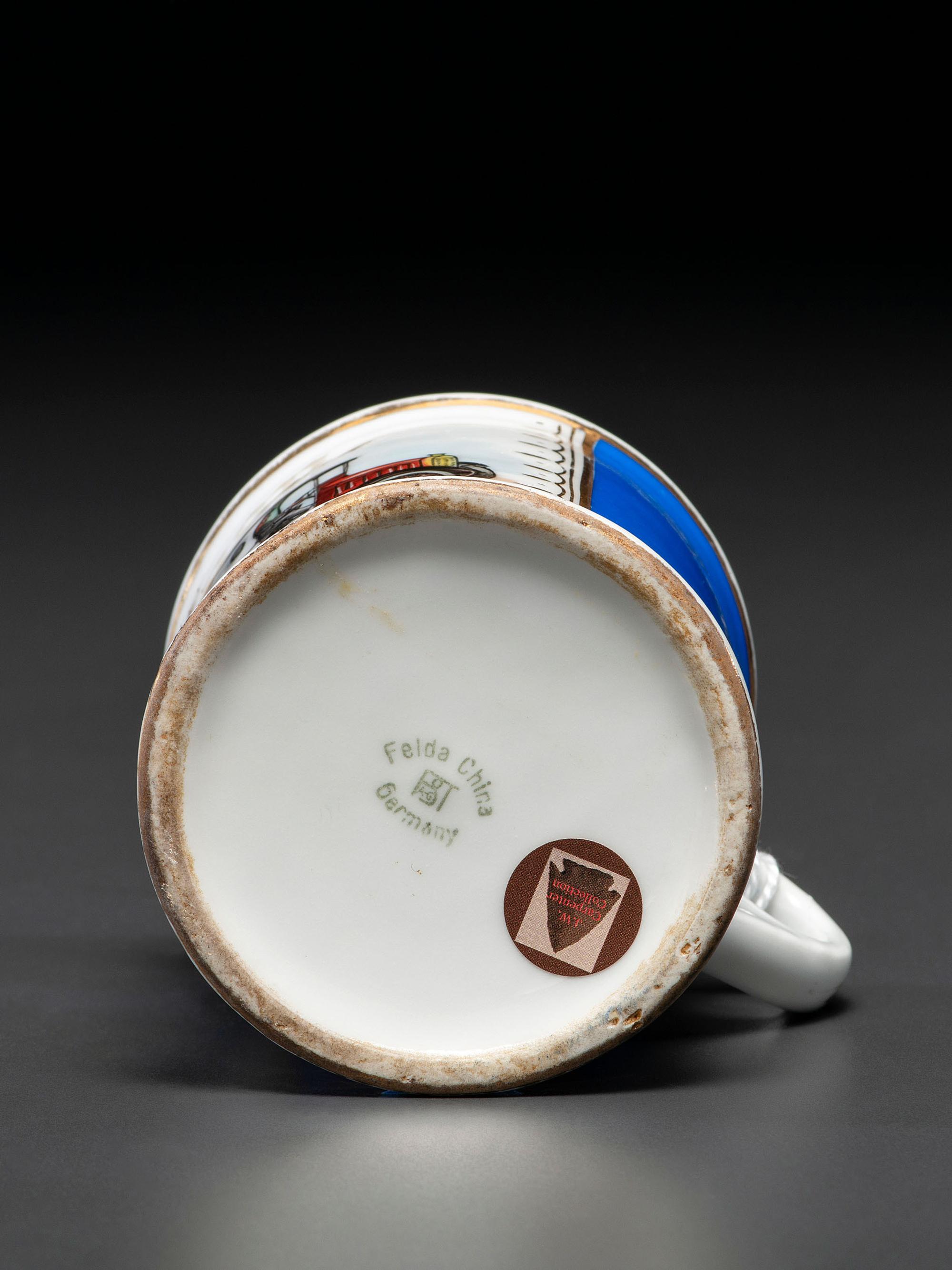 A Laundry Truck Driver's Porcelain Occupational Shaving Mug