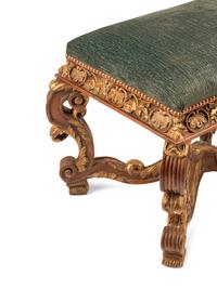 A Pair of Regence Style Parcel Gilt Benches