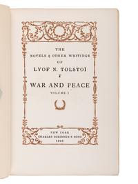 TOLSTOY, Lev Nikolayevich, Count (1828-1910). The Novels & Other Works of Lyof N. Tolstoi . New York: Charles Scribner’s Sons, 1903-1904.