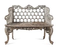 A Cast Iron Garden Bench