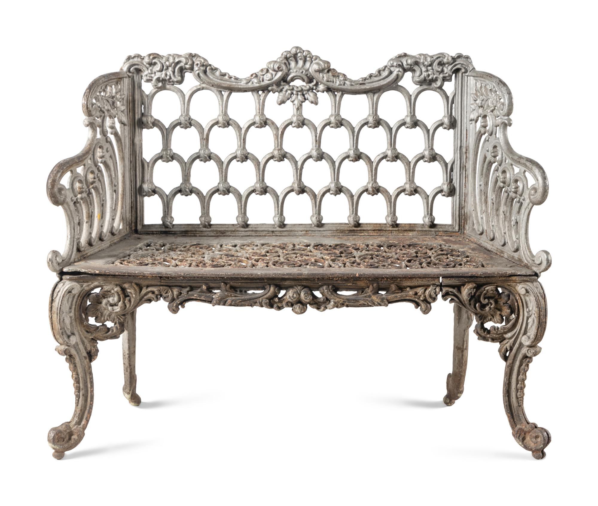 A Cast Iron Garden Bench