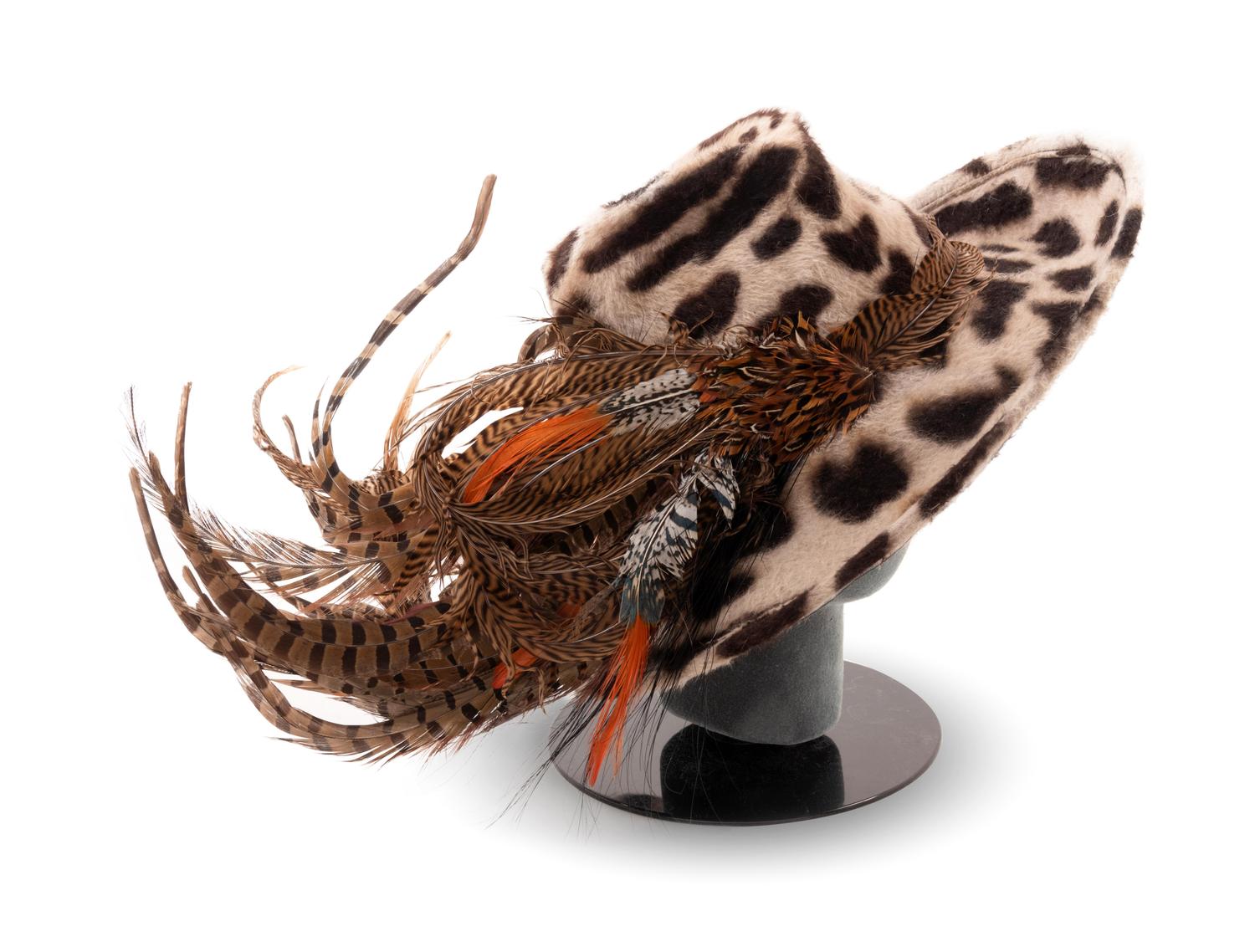 Three Kokin Animal Print & Fur Hats, 1990-2000s