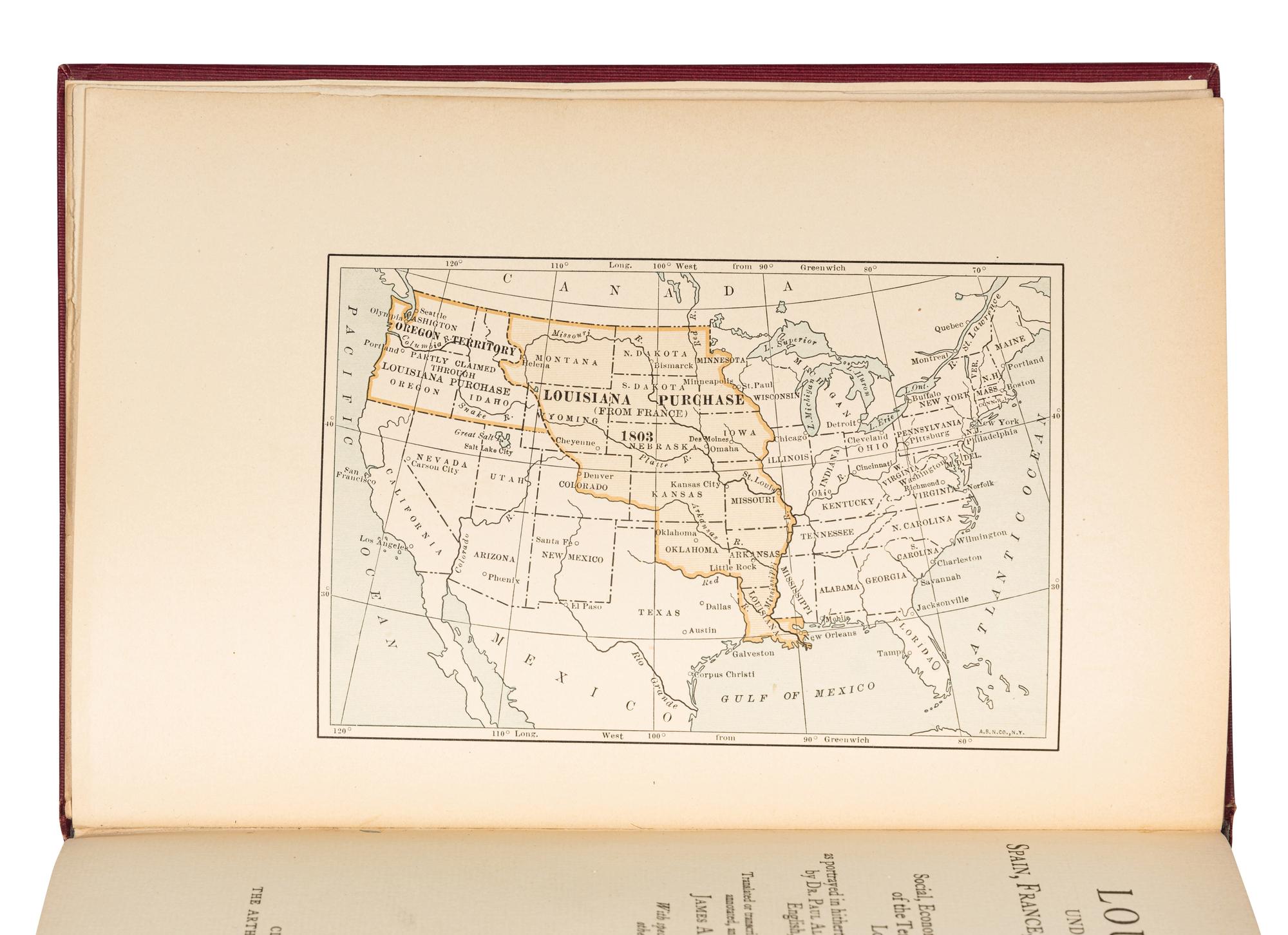 ROBERTSON, James Alexander (1873-1939). Louisiana Under the Rule of Spain, France and the United States, 1785-1807 . Cleveland: The Arthur H. Clark Company, 1911.