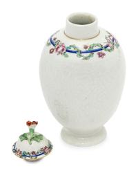 A Worcester Porcelain Tea Caddy