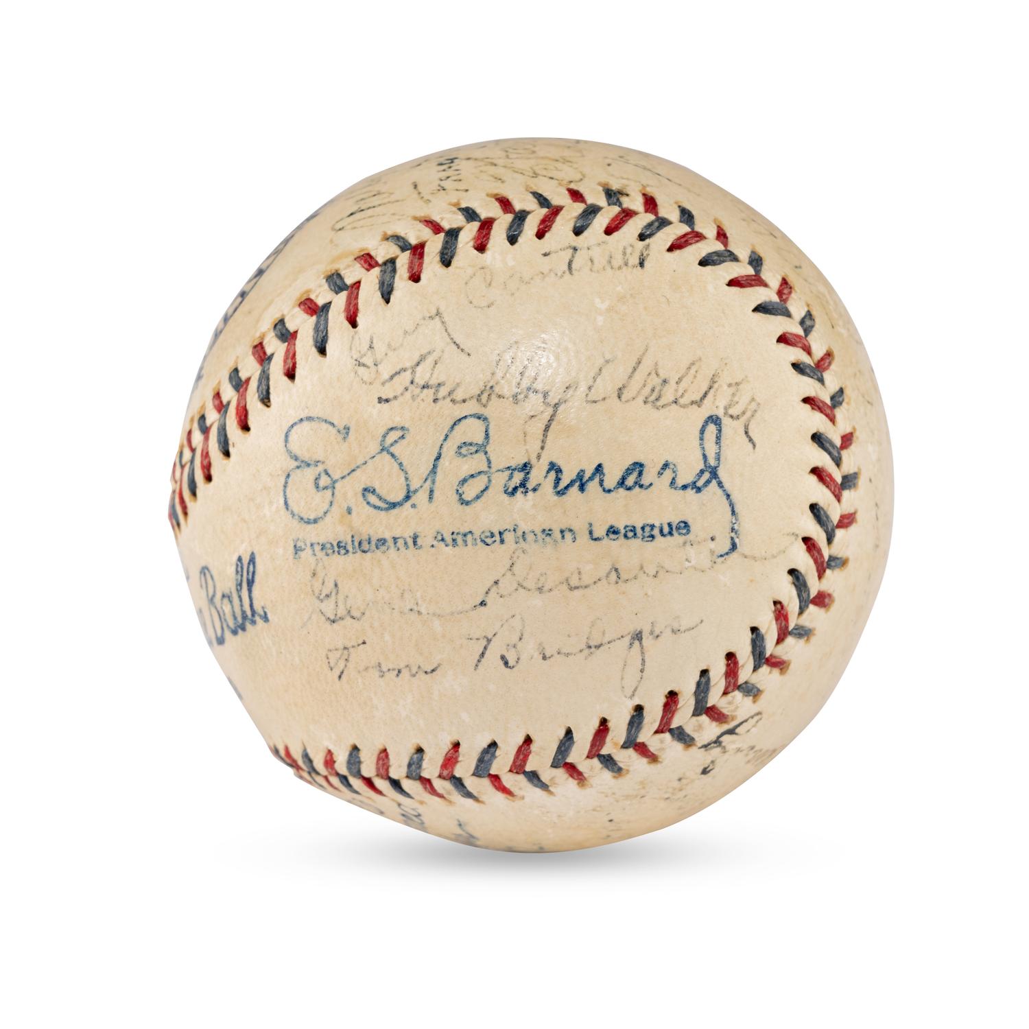 A 1931 Detroit Tigers Team Signed Autograph Baseball (JSA Auction Letter),