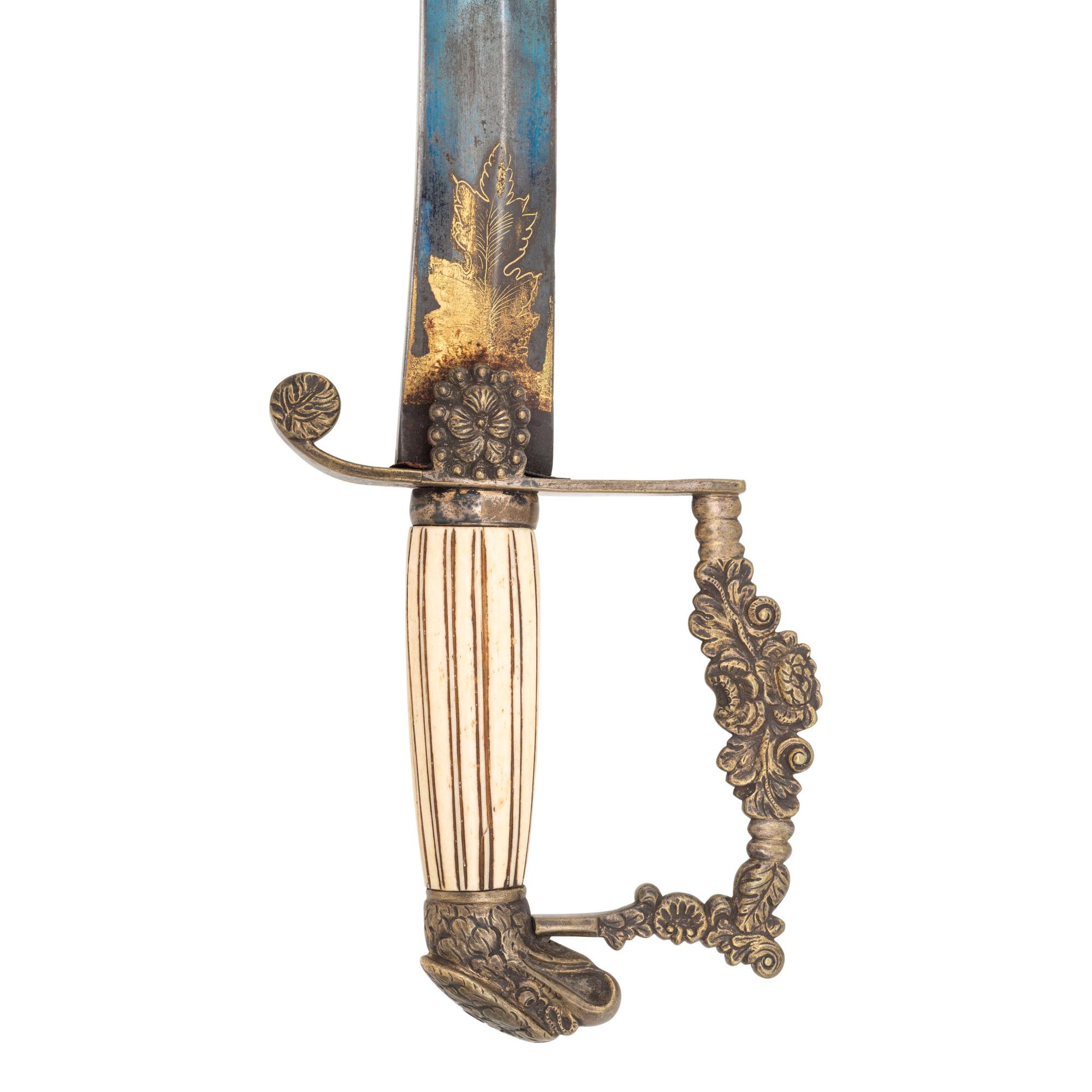Windmann Style Eagle Head Officers Sword with Silvered Rococo Style Guard