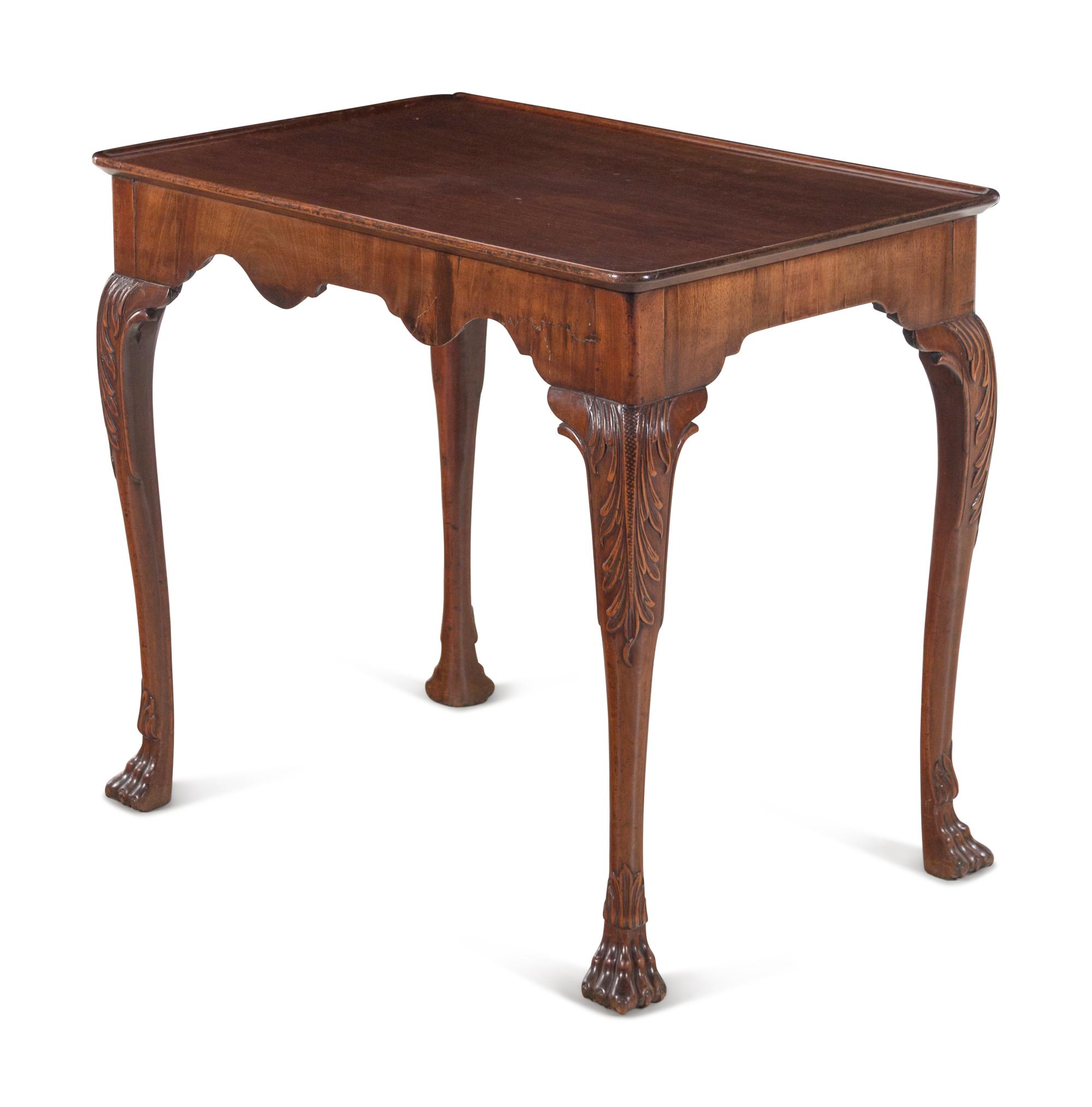 An Irish George III Mahogany Tea Table