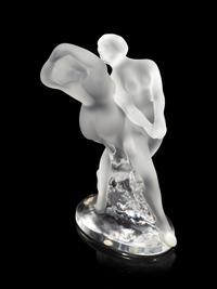 A Lalique Deux Danseuses Figural Group