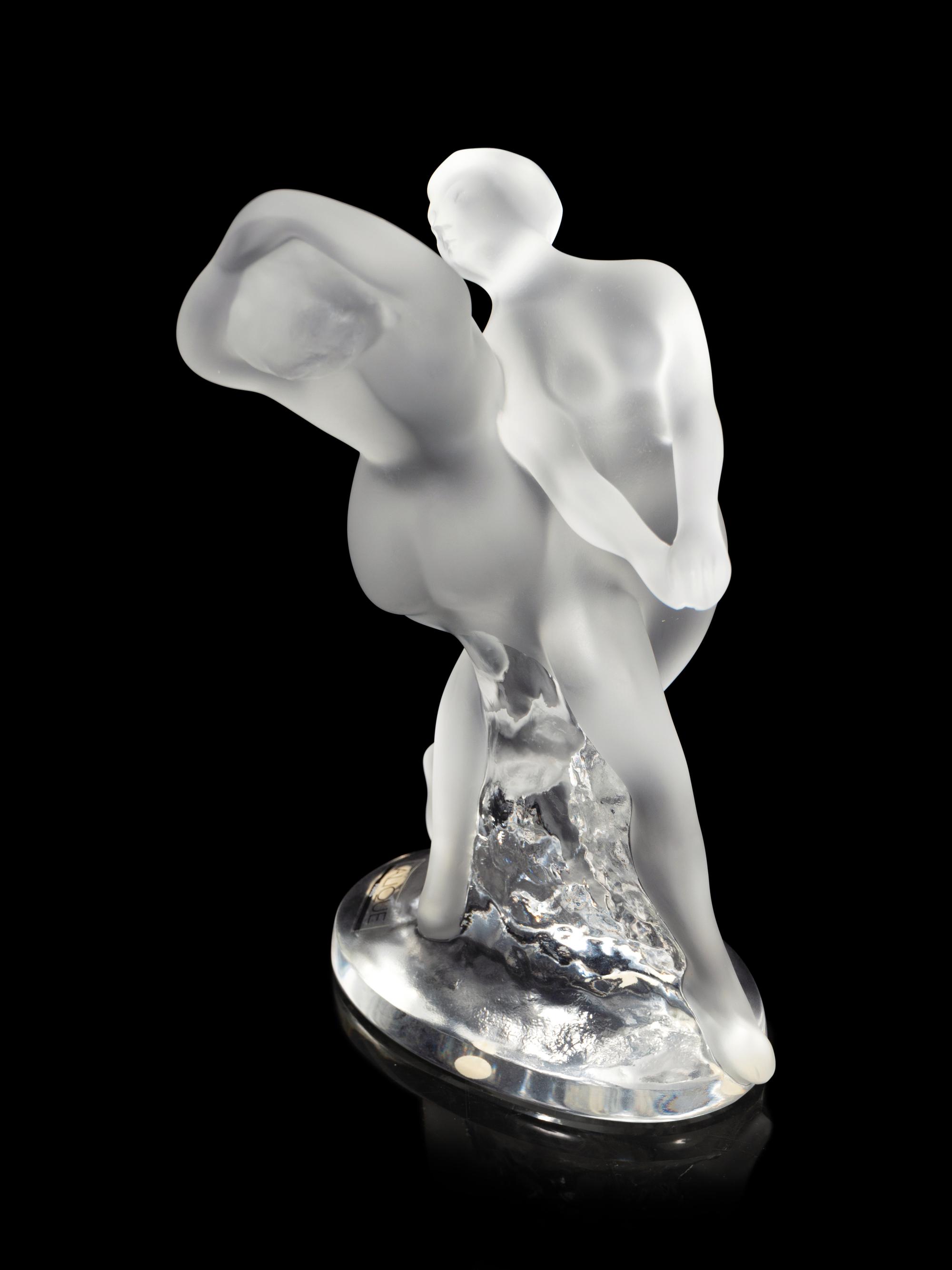 A Lalique Deux Danseuses Figural Group