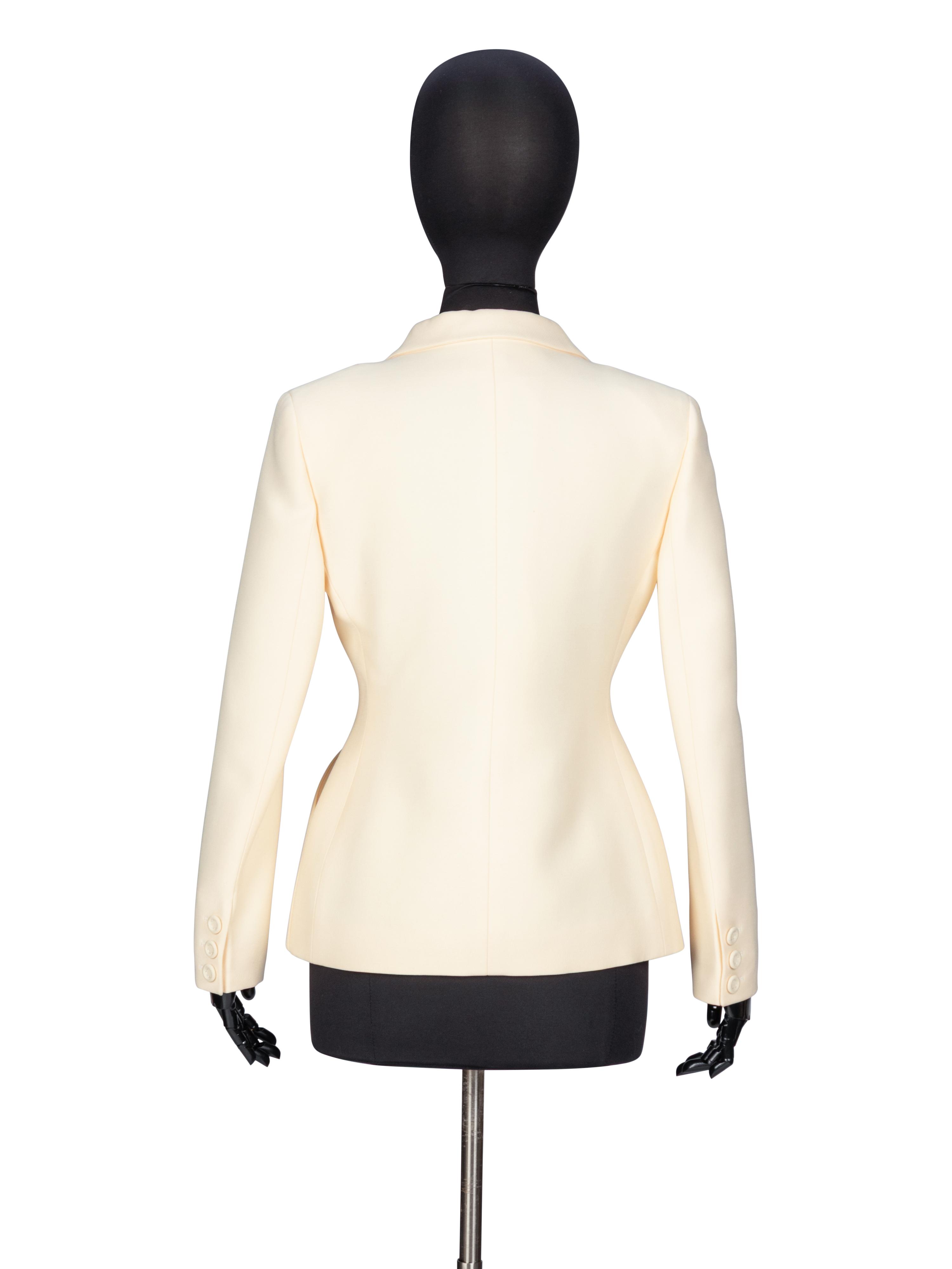 Christian Dior, Cream Tailored 'Bar' Jacket
