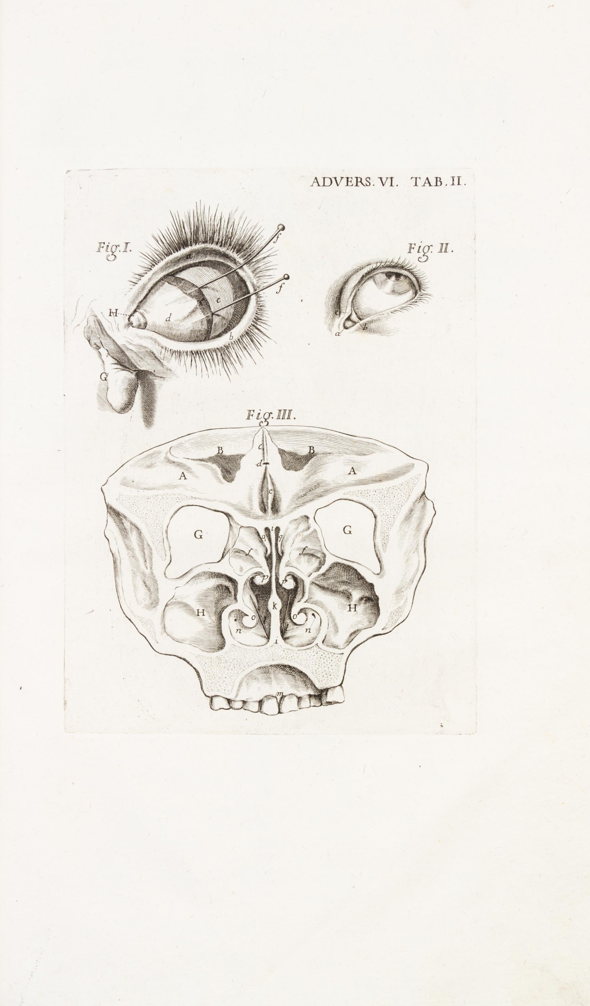 (ANATOMY) MORGAGNI, GIOVANNI BATTISTA. Adversaria anatomica omnia... Venice, 1762. Six parts in one, bound with Epistolae...