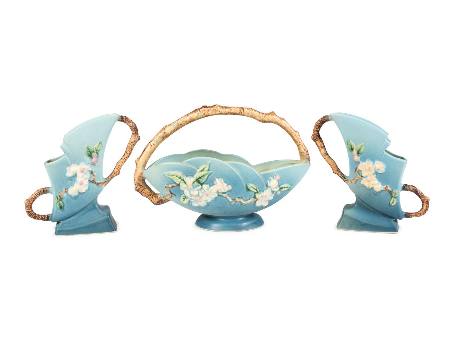 Sixteen Pieces of Roseville Pottery